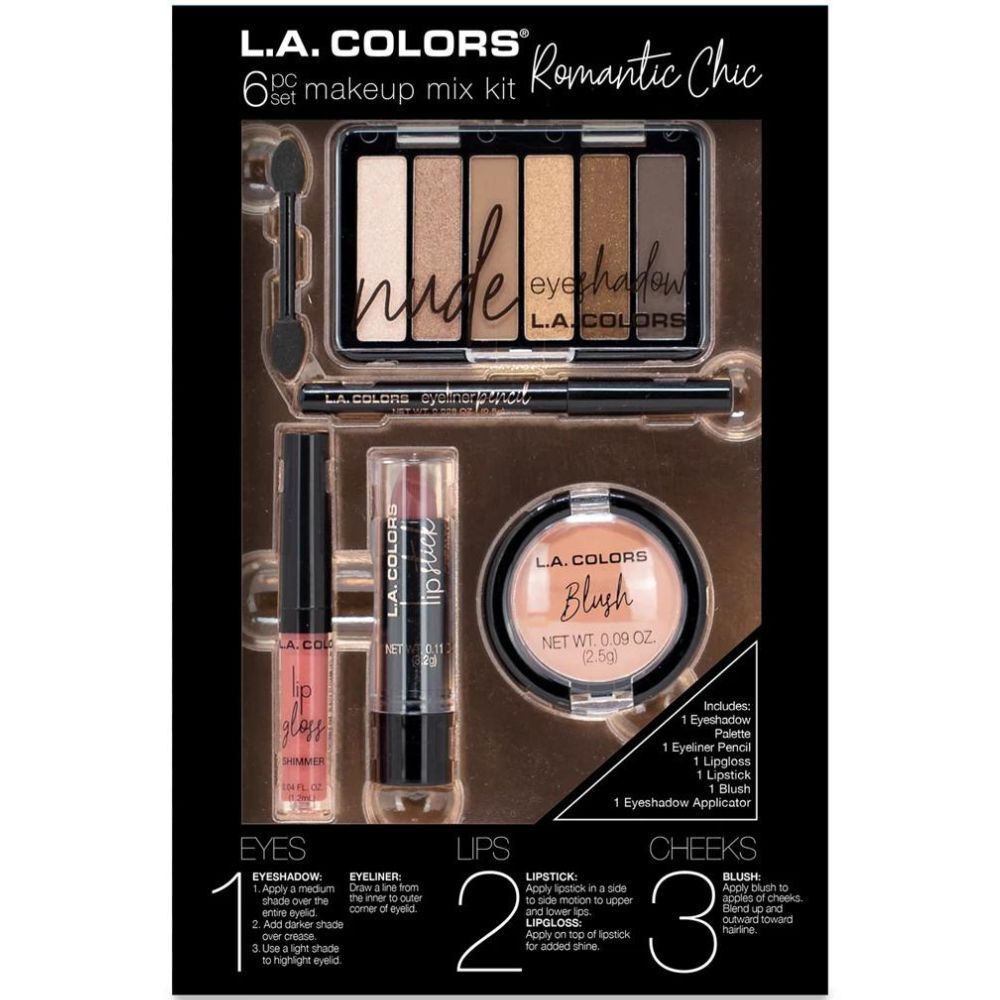 L.A. Colors Beauty Box "Get the Look" Kit de maquillaje de 6 piezas 1&nbsp;un. Romantic Chic