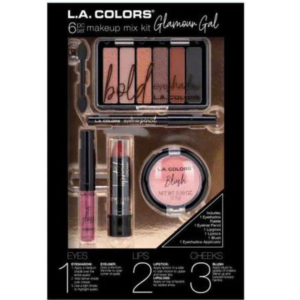 L.A. Colors Beauty Box "Get the Look" Kit de maquillaje de 6 piezas 1&nbsp;un. Glamour Gal