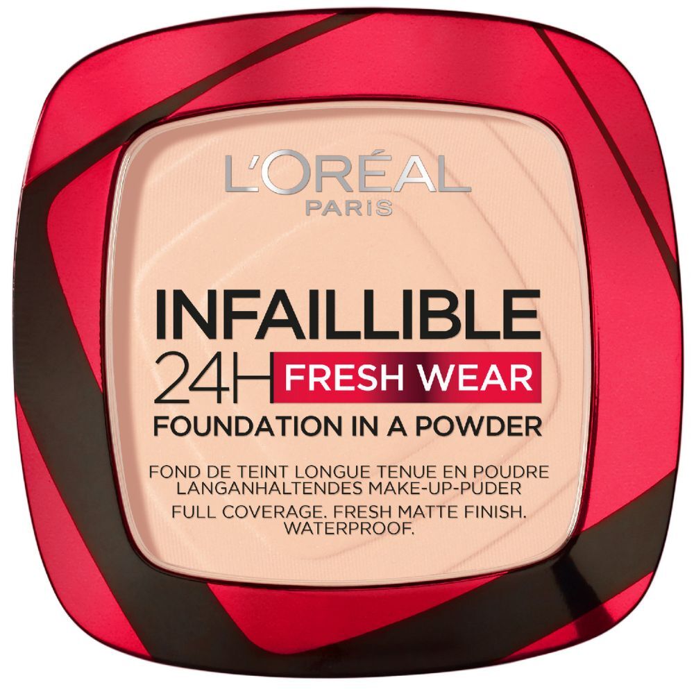 L'Oréal Paris Infallible Base de maquillaje en polvo 24H Fresh Wear 9g 180 Rose Sand