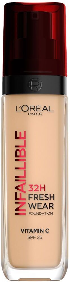 L'Oréal Paris Infaillible 32H Base de maquillaje Fresh Wear SPF25 y Vitamina C 30mL 225 SPF25