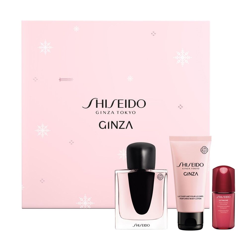Shiseido Agua de perfume en spray GinzaGinza EDP 50mL Loción corporal 50mL Ultimune 10mL 1&nbsp;un.
