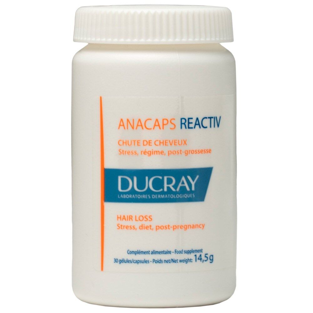 Ducray Anacaps Reactiv Food Suplement for Reactional Hair Loss 30 Caps