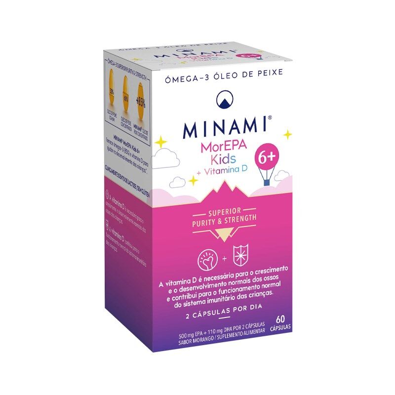 Minami Nutrition Morepa Smart Fats Cápsulas de aceite de pescado para niños 60&nbsp;caps.