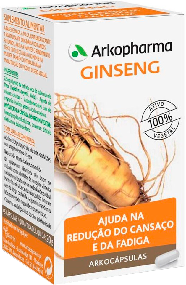 Arkopharma Arkocápsulas Ginseng Complemento alimenticio 45&nbsp;caps.