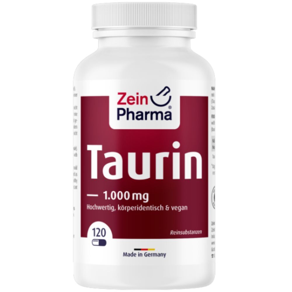ZeinPharma Taurina 1000 Mg 100% vegana 120&nbsp;caps.