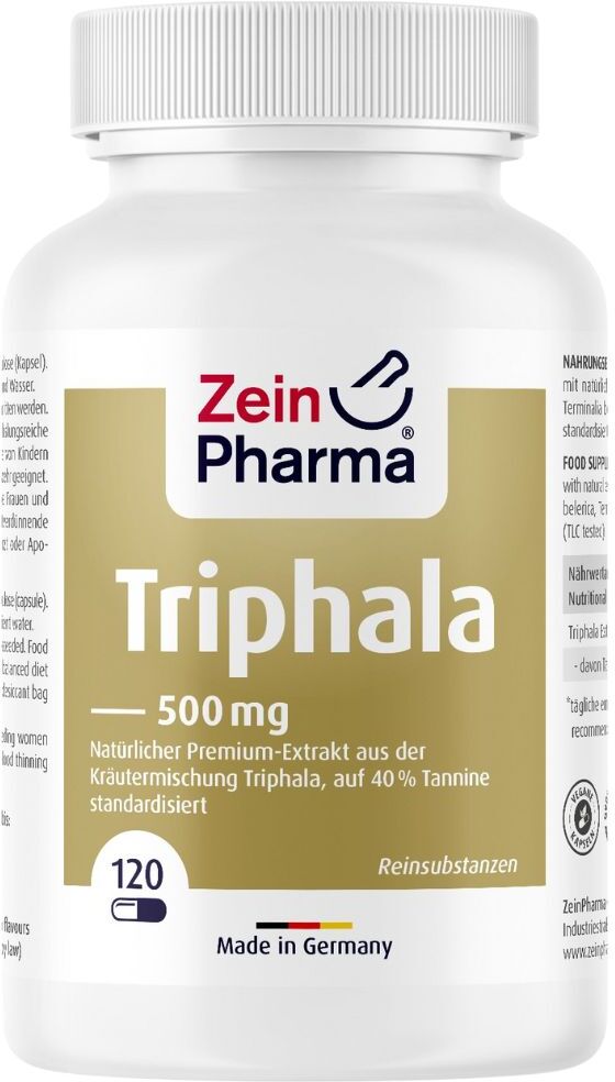 ZeinPharma Extracto de triphala 500 mg 120&nbsp;caps.