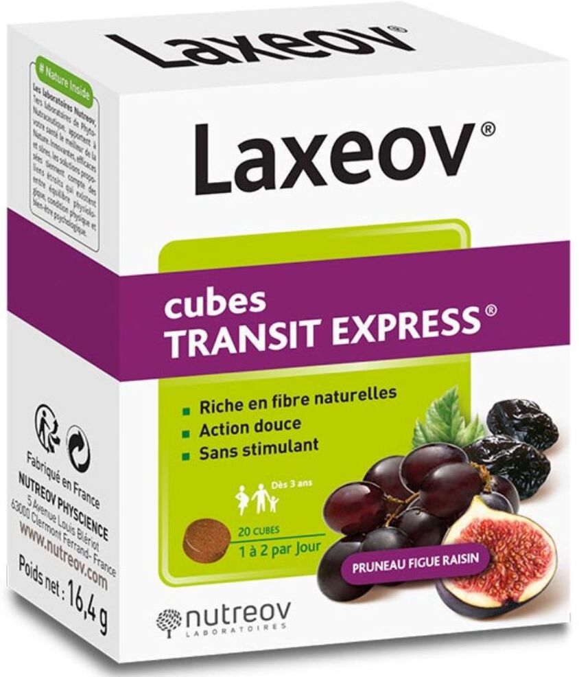 Nutreov Laxeov Cubos Complemento alimenticio 20&nbsp;un. Ameixa-Figo