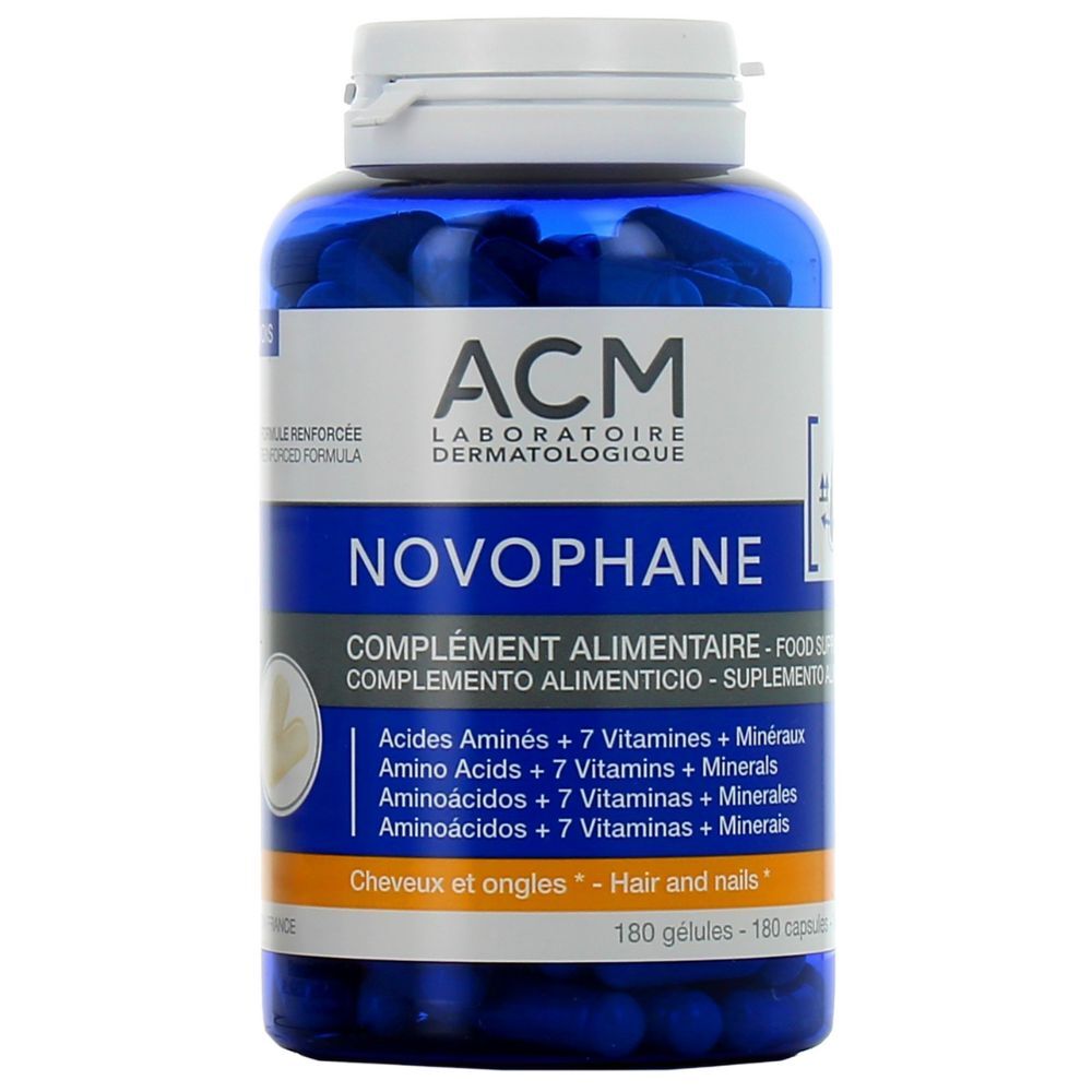 ACM Laboratoire Dermatologique Novophane Complemento alimenticio Cabello y uñas 180&nbsp;caps.