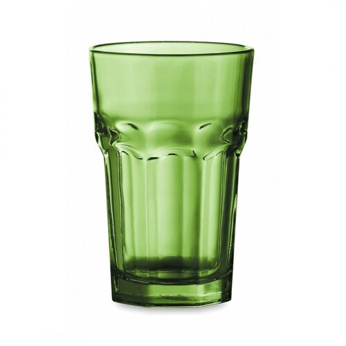 precio vajilla personalizada vaso cristal verde