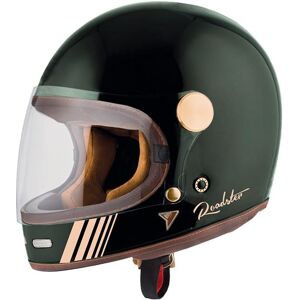 BYCITY Roadster Ii Dark Green Fibra Casco Cafe Racer