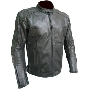 STINA Chaqueta Mujer Piel Cuero  Mbj2049 Negro Envejecido