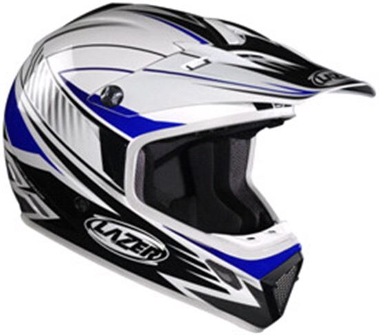 LAZER Casco Infantil  Mx7 Prime Azul Kevlar-Carbono Tricomposite