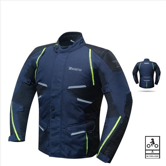 DEGEND Sahara Azul Tricapa Tricapa Chaqueta Moto Homologada C3