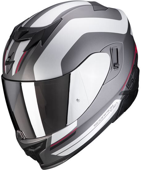 SCORPION Casco  Exo-520 Air Lemans Plata / Rojo Mate