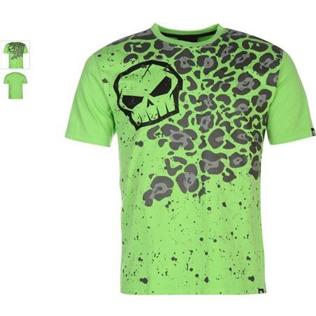 NO FEAR Camiseta Moto Fashion  Moto Graphic Green Leopard
