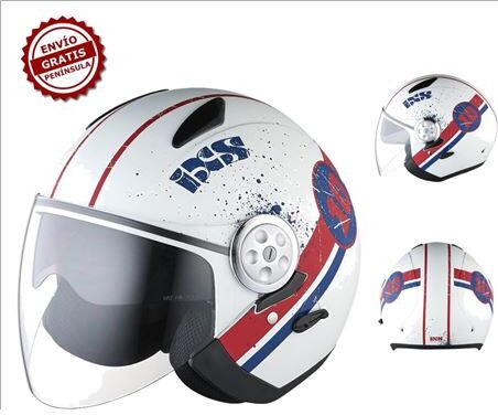 IXS Casco  Hx-137 Blanco Mate Con Gafas