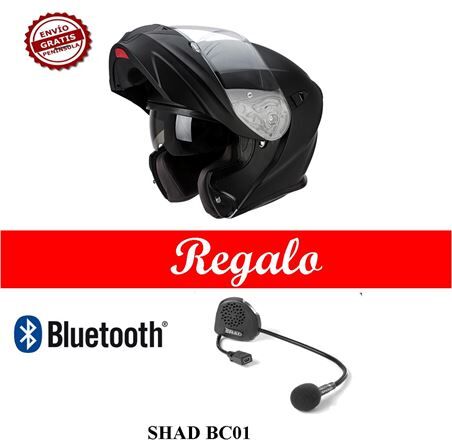 SCORPION Casco Abatible  Exo-920 Solid Negro Mate+bluettooth Gratis