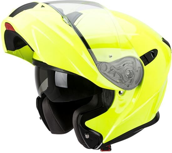 SCORPION Casco Abatible  Exo-920 Solid Neon Fluor + Bluetooth Gratis