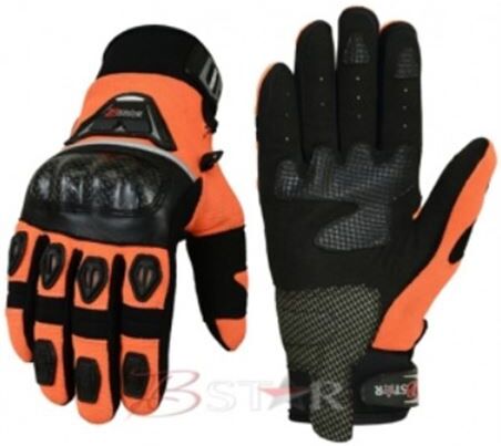 BSTAR Guantes Enduro  Pilot Neopreno Naranja Refuerzos Carbono