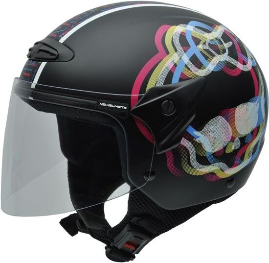 NZI Casco Infantil  Helix Ii Monster High Negro Mate Pop Con Pantalla