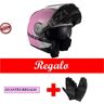 NZI Casco Modular  Combi 2 Duo Flydeck Pink +guantes Regalo