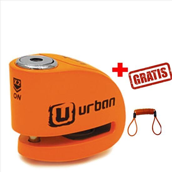 URBAN-ARTAGO ANTIRROBOS Antirrobo Disco Urban Securty 906 Naranja Con Alarma+cable Recordatorio