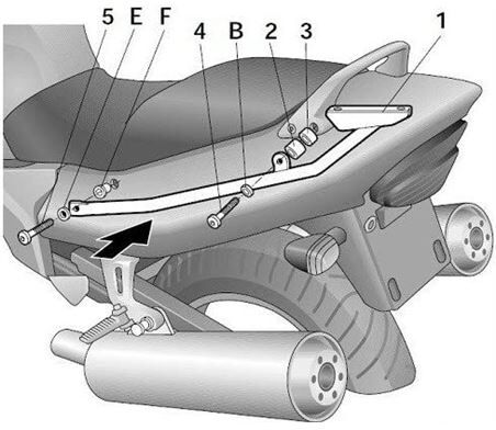 SHAD Soporte Maleta Honda Honda Cbr1100xx'01 - H0cb11st