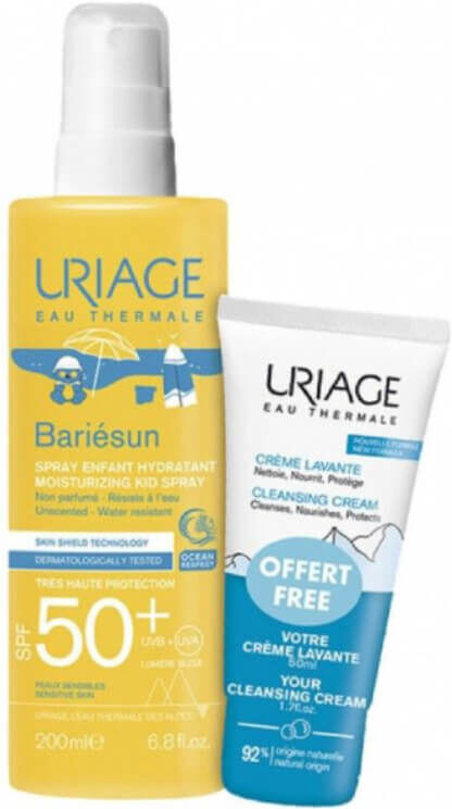 Uriage Bariésun Spray Infantil 200 ml + Crema Limpiadora 50 ml