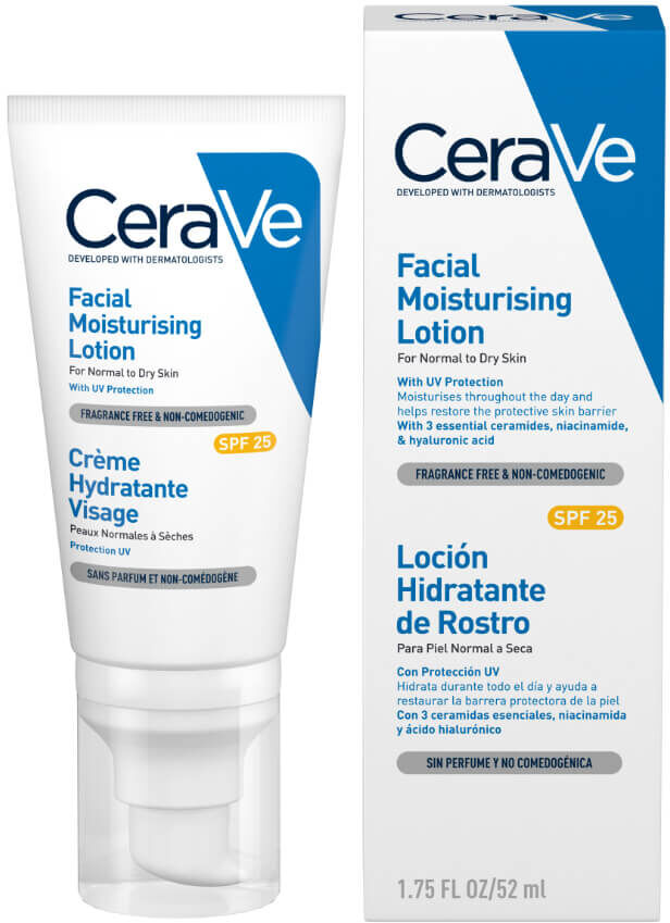 CeraVe Loción facial hidratante SPF 25 52 ml