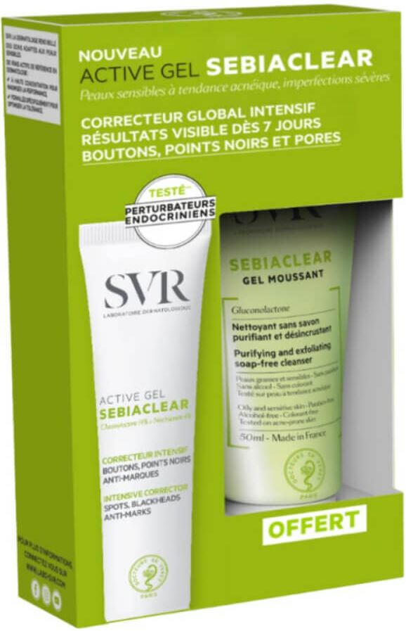 SVR Sebiaclear Gel Activo 40 ml + Oferta Sebiaclear Gel Moussant 55 ml