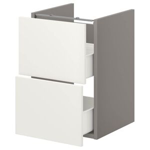 IKEA Armario lavabo 2 cajones gris/blanco 40x42x60 cm gris/blanco 40x42x60 cm