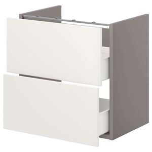 IKEA Armario lavabo 2 cajones gris/blanco 60x42x60 cm gris/blanco 60x42x60 cm