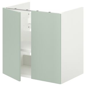 IKEA Mueble lavabo con baldapuertas blanco/gris-verde claro 60x42x60 cm blanco/gris-verde claro 60x42x60 cm