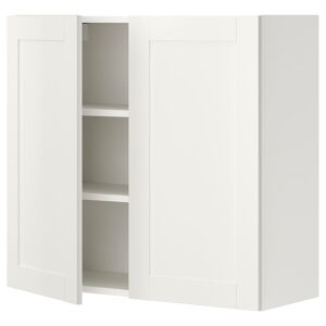 IKEA Armario pared 2 baldas blanco/blanco estructura blanco/blanco estructura 80x32x75 cm