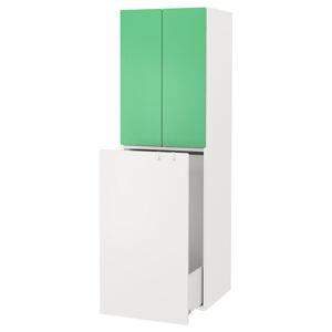 IKEA Armario con módulo extraíble Blanco verde/con barra para ropa Blanco verde/con barra para ropa 60x57x196 cm