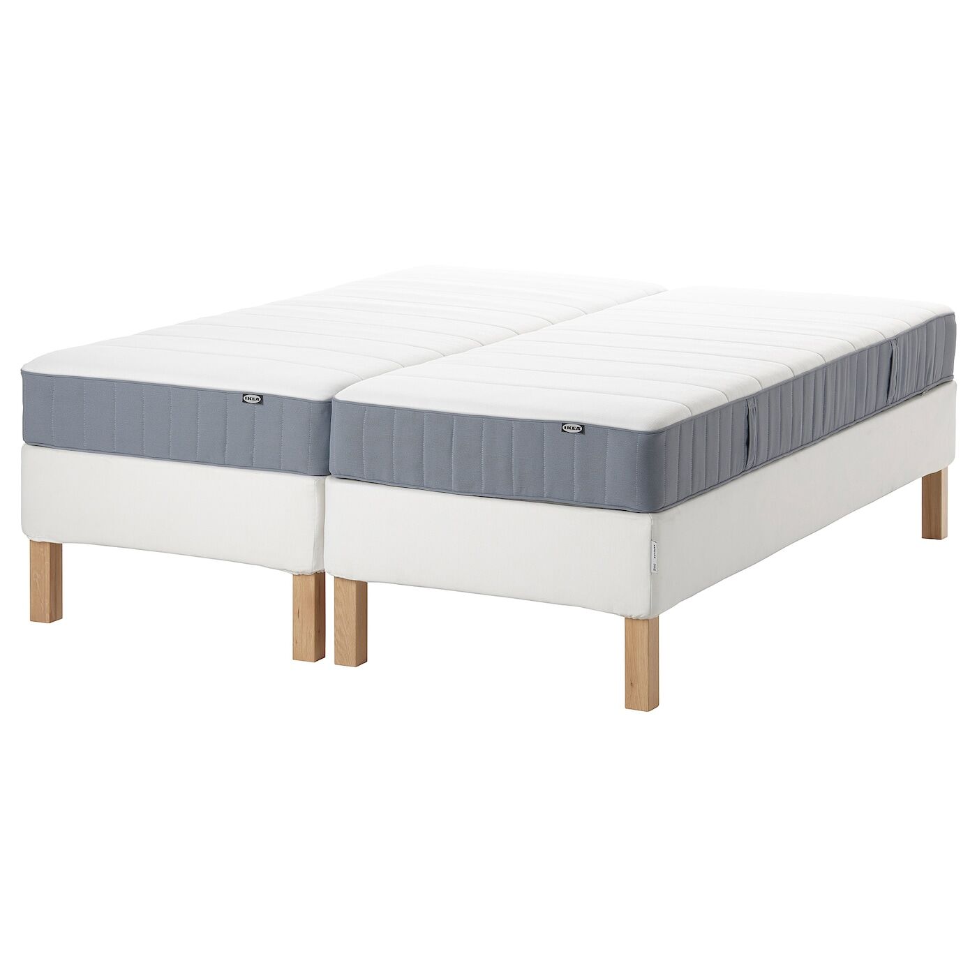 IKEA Base cama con somier blanco/firme/extra firme azul claro 180x200 cm blanco/firme/extra firme azul claro 180x200 cm