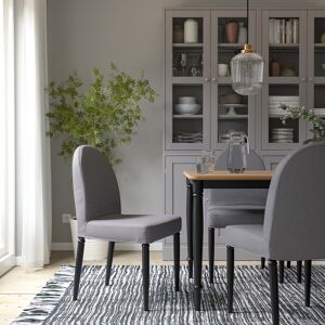 IKEA Silla negro/Vissle gris negro/Vissle gris fondo: 57 cm