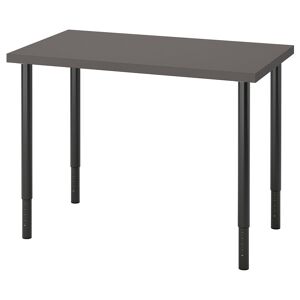 IKEA OLOV Escritorio Gris oscuro/negro Gris oscuro/negro 100x60 cm