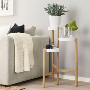 IKEA Soporte plantas bambú/blanco bambú/blanco 78 cm