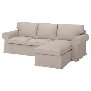 IKEA Funda para sofá de 3 plazas +chaiselongue/Totebo beige claro +chaiselongue/Totebo beige claro