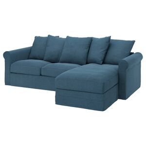 IKEA Funda para sofá de 3 plazas +chaiselongue/Tallmyra azul +chaiselongue/Tallmyra azul Altura incl. cojines del respaldo: 104 cm
