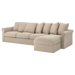 IKEA Funda para sofá de 4 plazas +chaiselongue/Sporda natural +chaiselongue/Sporda natural Altura incl. cojines del respaldo: 104 cm