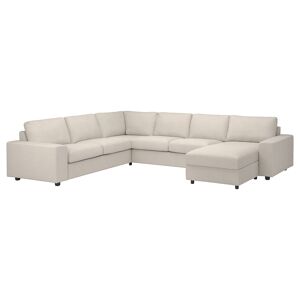 IKEA Funda para sofá 5 plazas esquina +chaiselongue con reposabrazos anchos/Gunnared beige +chaiselongue con reposabrazos anchos/Gunnared beige Altura incl. cojines del respaldo: 83 cm