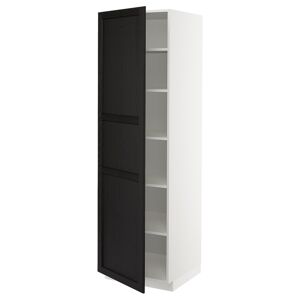 IKEA Armario alto con baldas blanco/Lerhyttan tinte negro 60x60x200 cm blanco/Lerhyttan tinte negro 60x60x200 cm