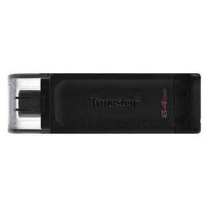 Pendrive 64Gb Usb-C 3.2  Kingston Dt70 Negro Dt70/64Gb