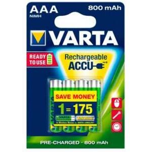 Pilas Recargables Varta Aaa 800Mah Pack 4 43461