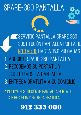 Servicio Spare360 Pantalla