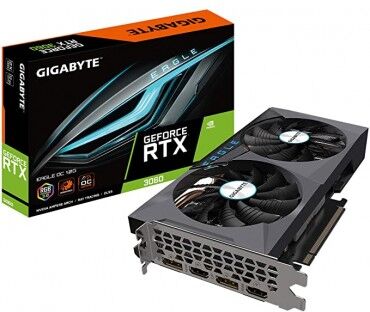 Tarjeta VGA Gigabyte GEFORCE RTX 3060 Eagle 12GB OC 2.0 LHR