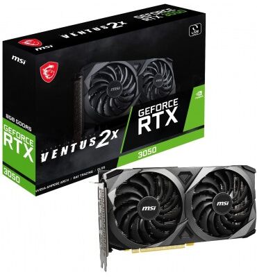 Tarjeta Gráfica MSI GEFORCE RTX 3050 Ventus 2X 8GB GDDR6