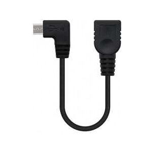 NANOCABLE Cable Acodado Otg Usb(A) 2.0 A Micro Usb(B) 0.15M 10.01.3600